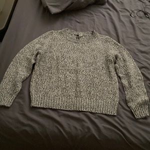 Black and white static sweater